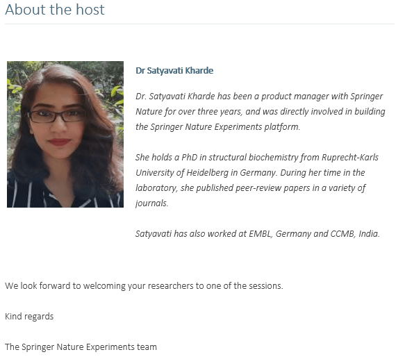 inar of the Springer Nature Experiments “how to find the protocols